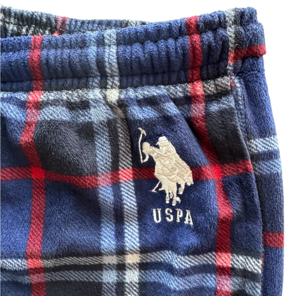 U.S. Polo Assn. Men's Fleece Plaid Sleep Pant - Blue and Red‎ - Picture 3 of 3